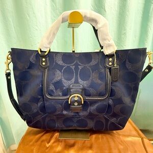 NWT - 2013 Coach Campbell Signature Metallic Izzy Satchel (F26241)